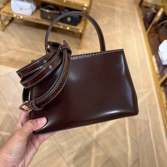 Tory Burch Britten Mini Satchel 162831 Tempranillo, $450 - Picture 3 of 7